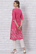 Pink Straight Kurta image number 4